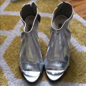 Silver high heels
